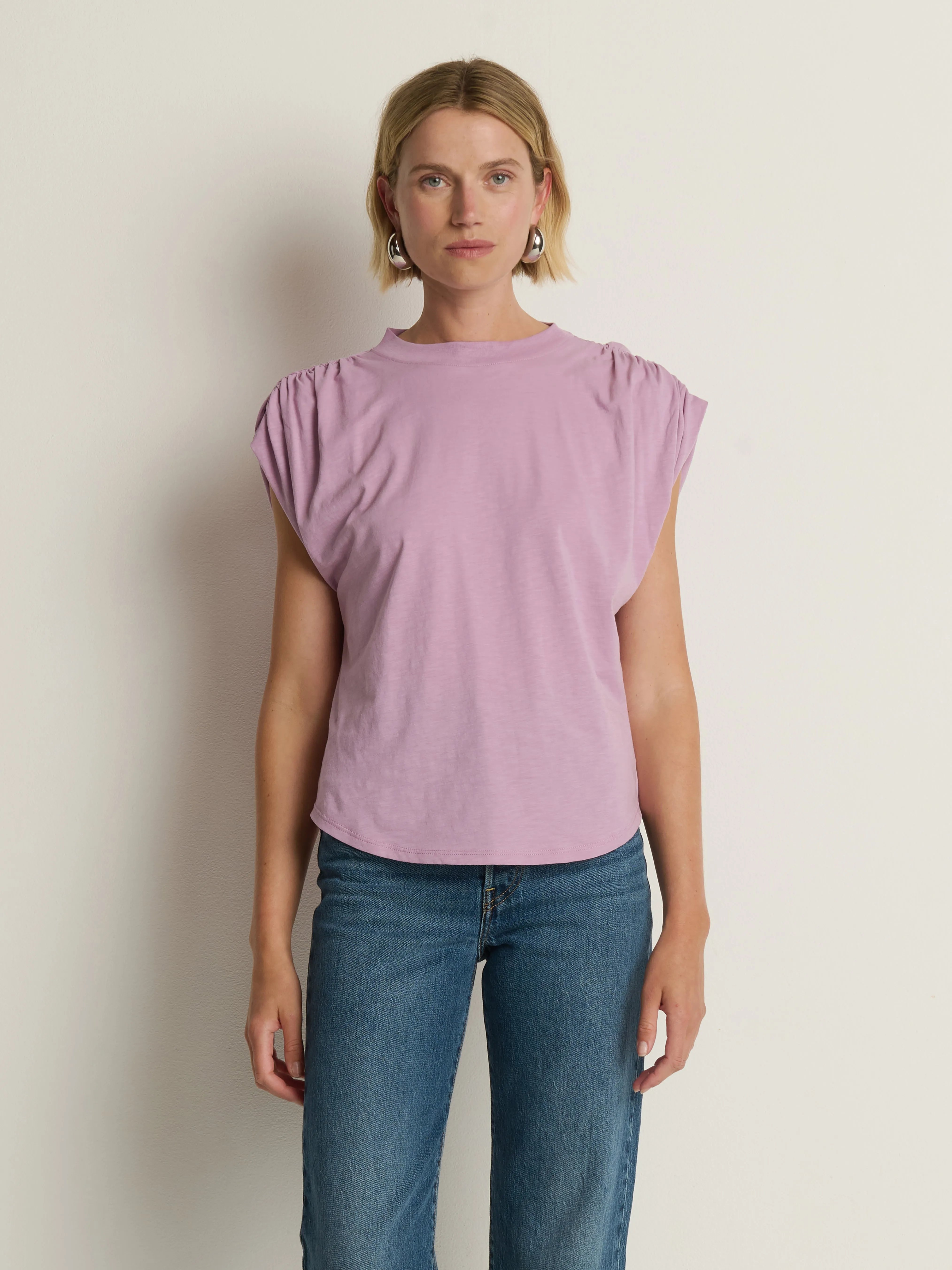 Subtle Logo Placement Soft Knit Frankie Muscle Tee