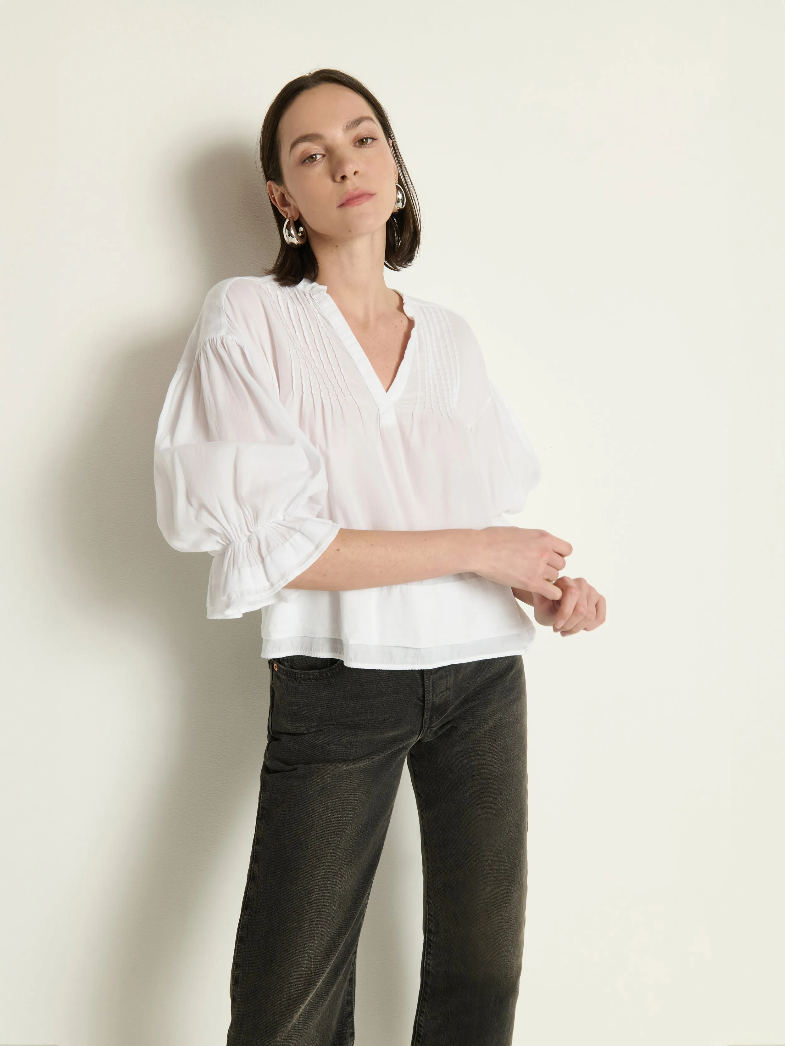 Scarlet Pintuck Top Anti Bacterial Treatment MoistureWicking