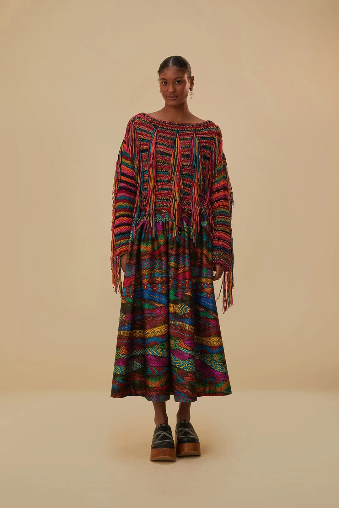 Colorful Stripes Knit Sweater Weekend Style