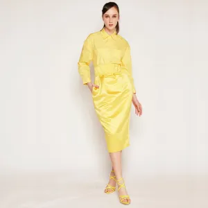 Corset Midi Skirt Minimalist Trim