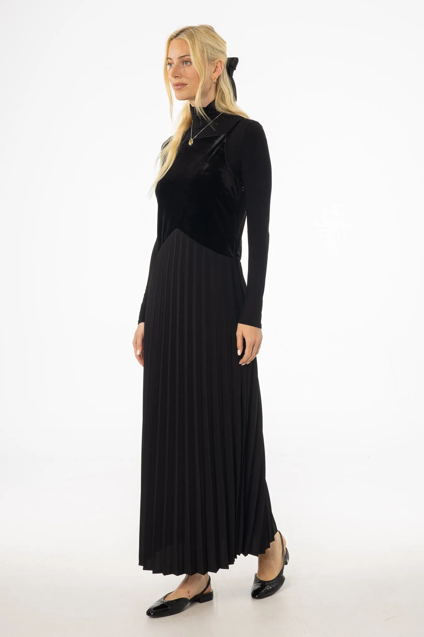 Black Two Tone Fabric Jumper Perfect For Work Everyday-Use