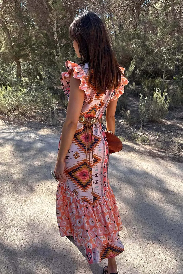 Pure Stitch Short Sleeve Bridget Print Frida Dress