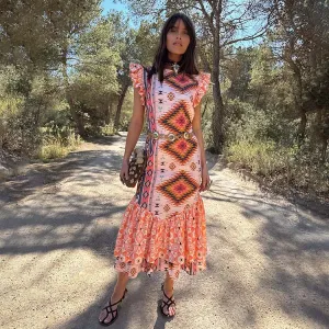 Modern and Feminine Bridget Print Frida Dress