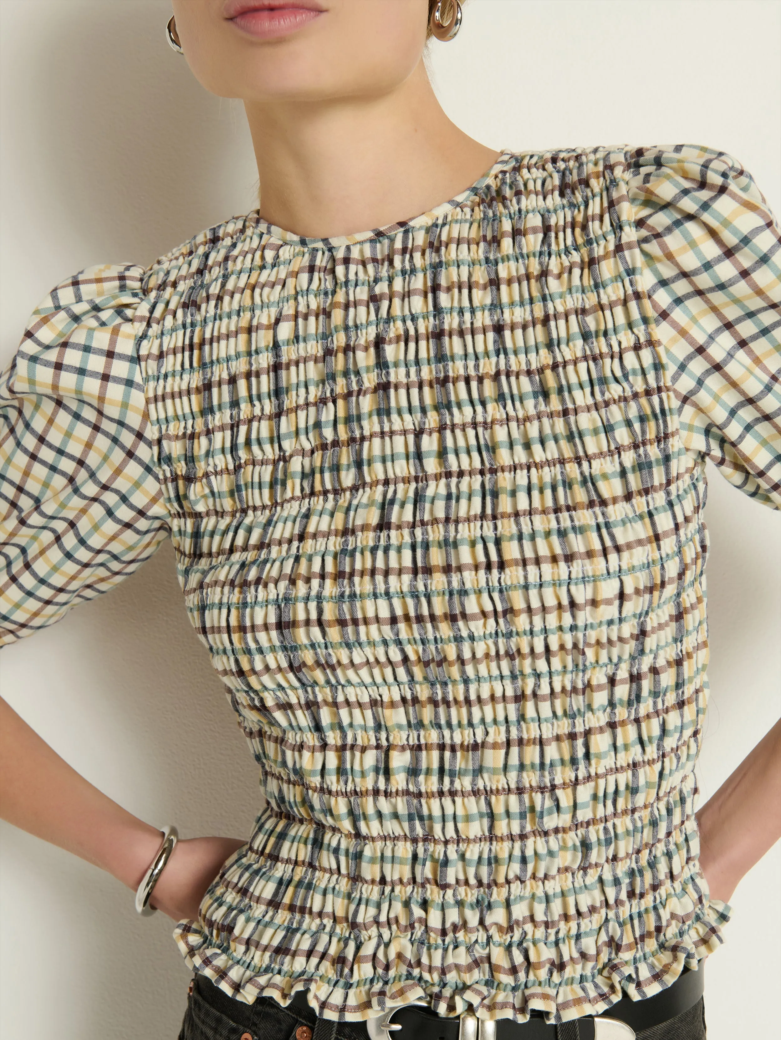 All-day Comfort Lightweight Style Brinley Smocked Top