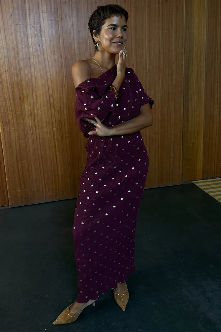 Fashion Layers Mesh Soft Burgundy Tilly Dress