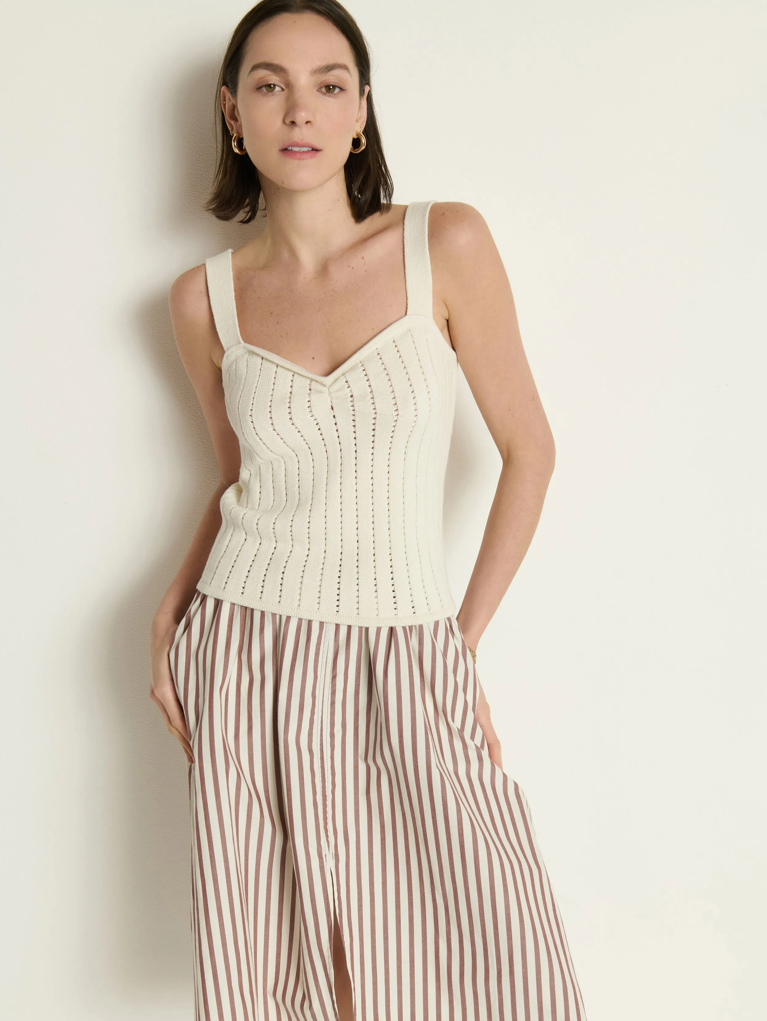 Wrinkle Resistant Finish Cali Sweater Tank