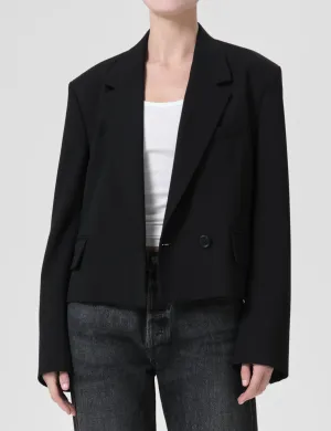 All Year Callie Cropped Blazer, Black
