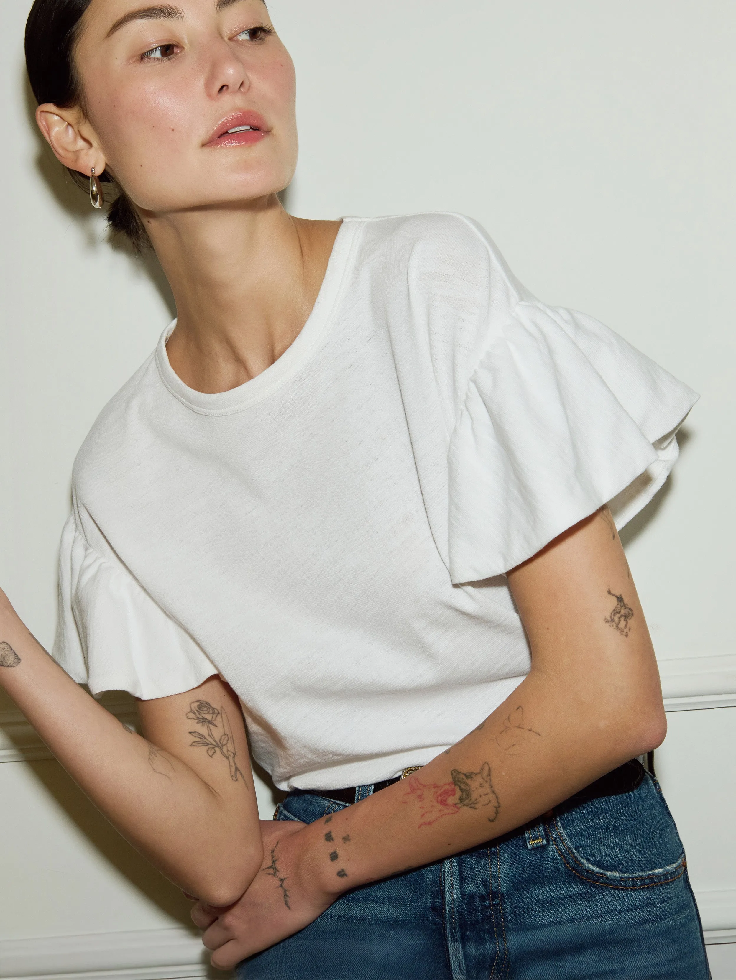 Gym workout Camille Ruffle Tee