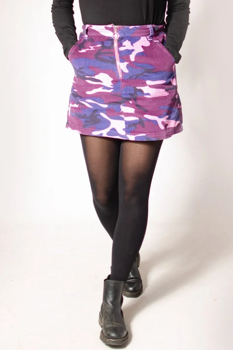 Anti Pilling Treatment Camouflage Mini Skirt