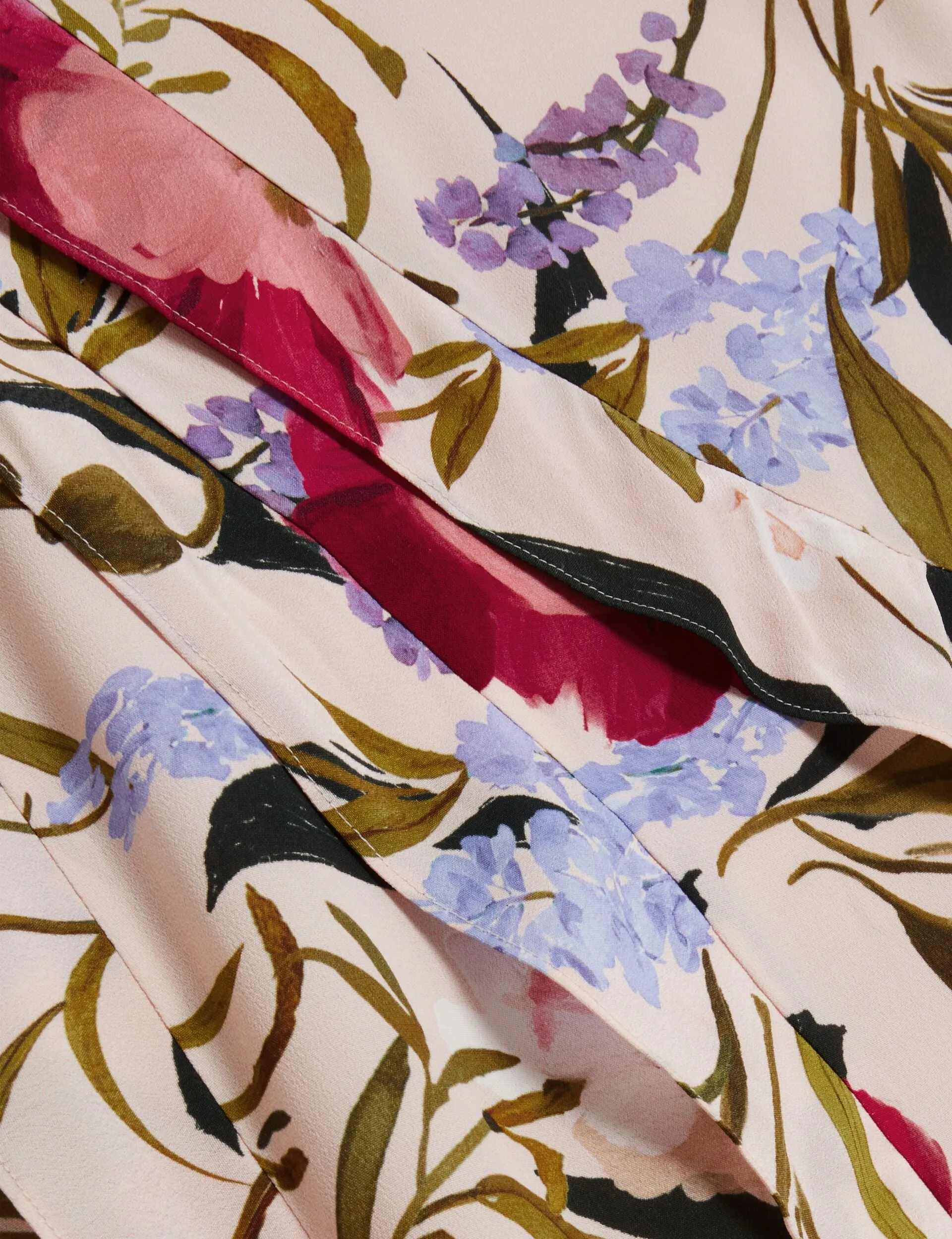 Geometric Print Gather Details CANDICI | PL-PINK