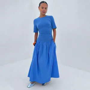 Korean Mood Cornflower Blue Grace Dress