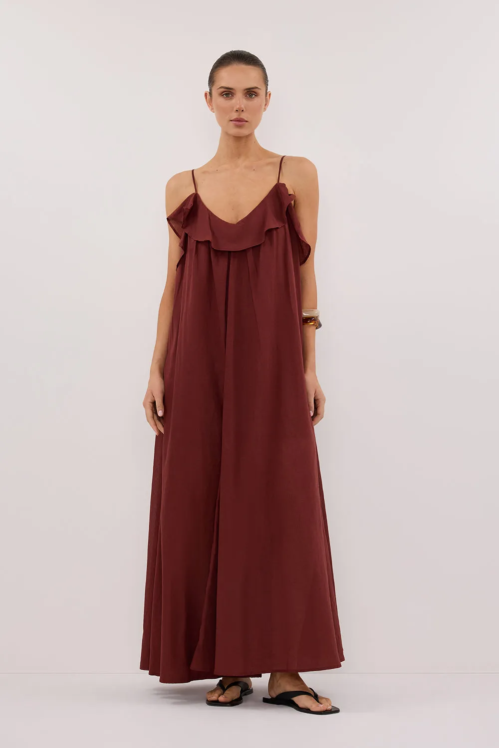 CAPRI SAHARA LINEN BLEND MAXI DRESS Timeless-Classic