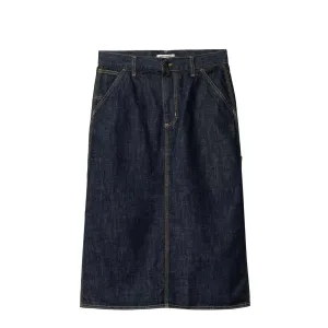 Sleek Styling Carhartt WIP Womens Single Knee Skirt Blue Rinsed