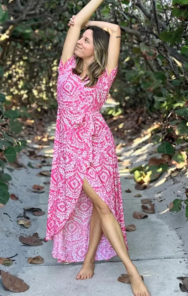 Stylish Waistband Fit Work Friendly Castaway Wrap Dress