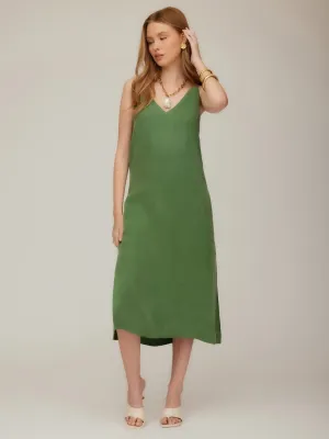 Classic Layer Jordyn Side-Slit Midi Dress