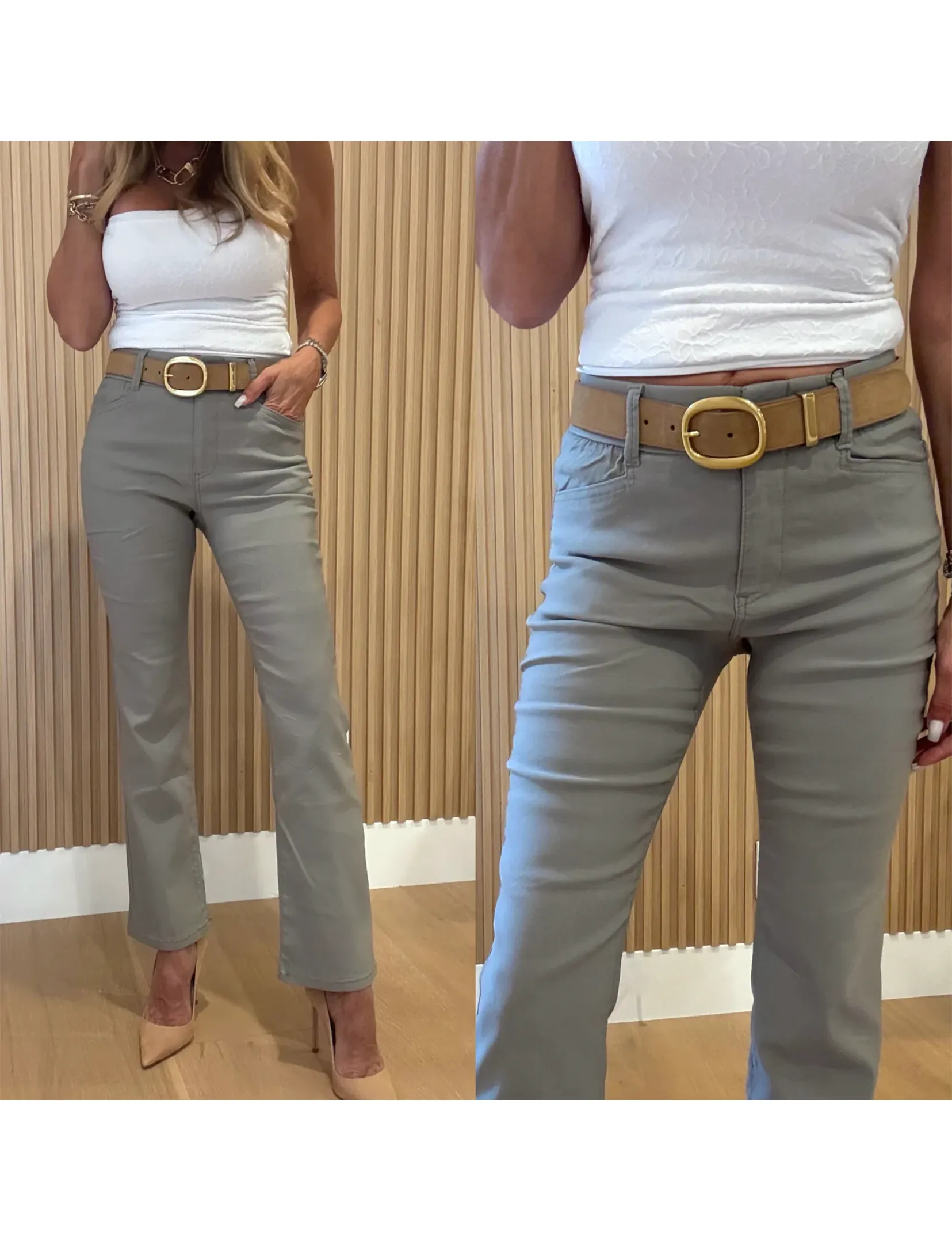 Comfortable Fabric Novel Bootcut, Sage