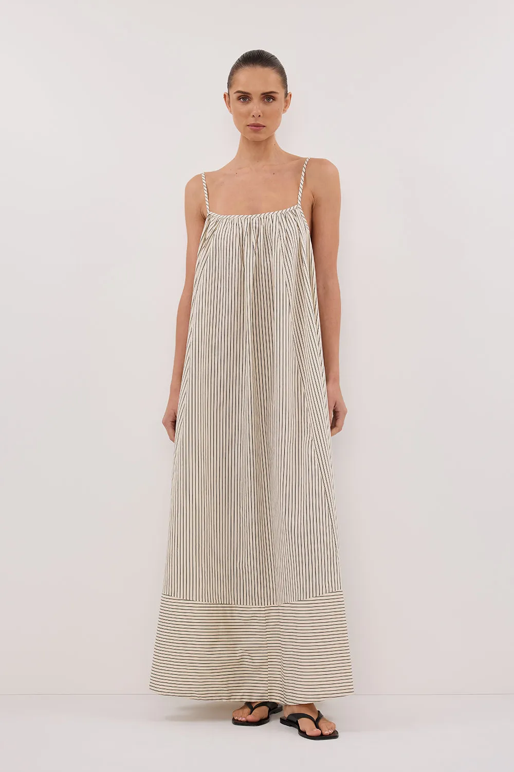 Seasonal piece Chill Style PALMA CREAM SILK BLEND MIDI DRESS