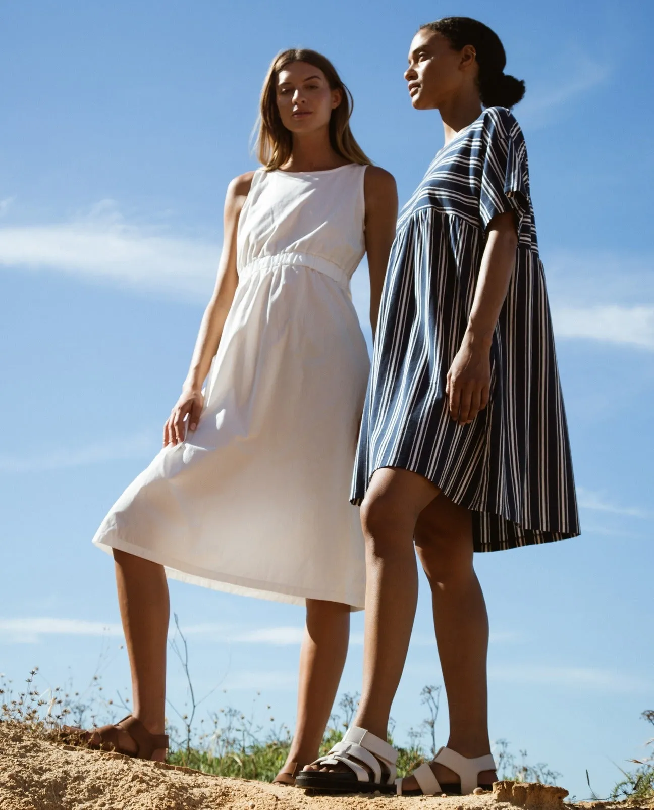 Tailored Fit Cece Organic Cotton Dress In White