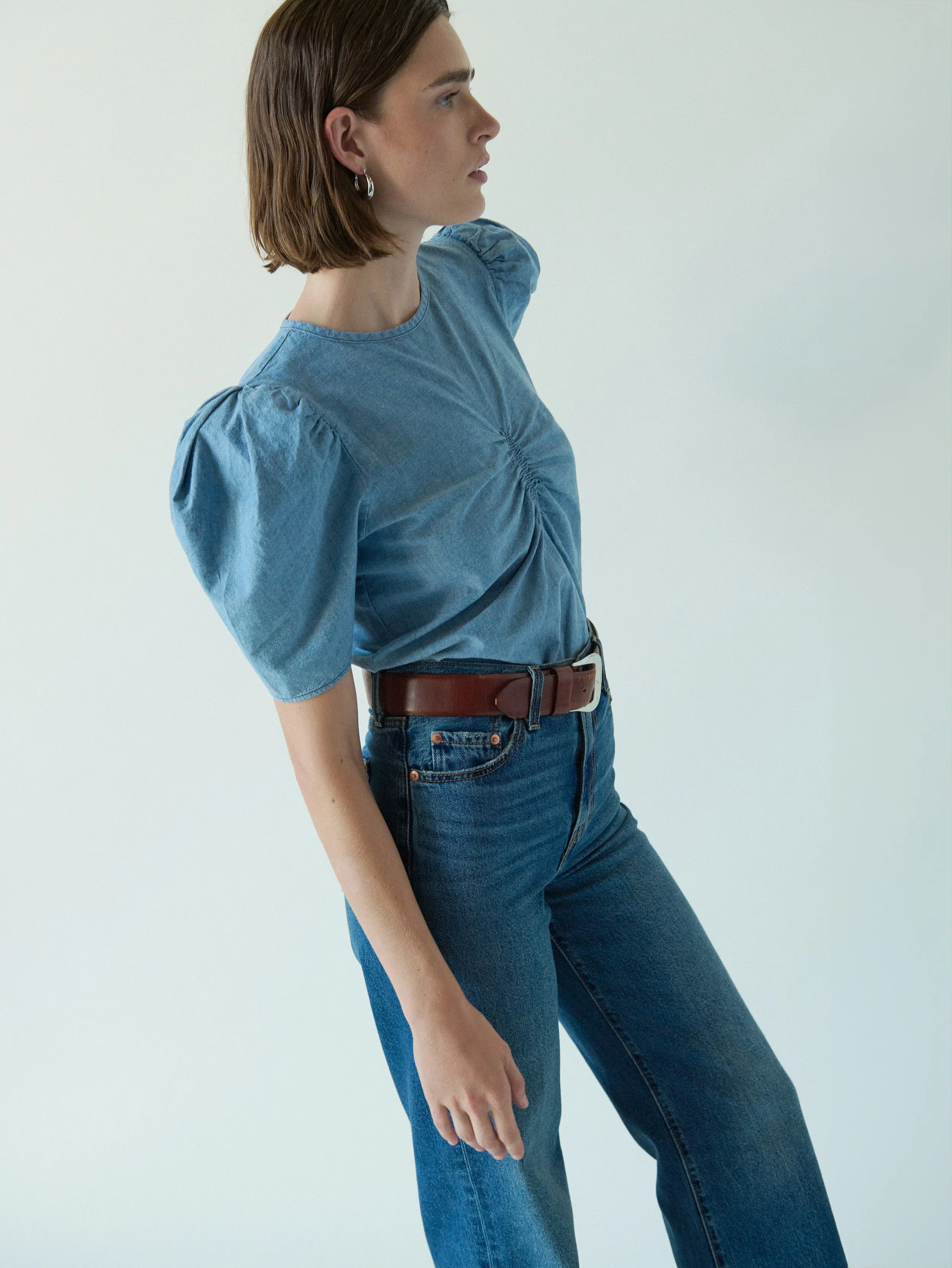 Cecily Top Ribbed Collar Design Comfy Stretch Wear