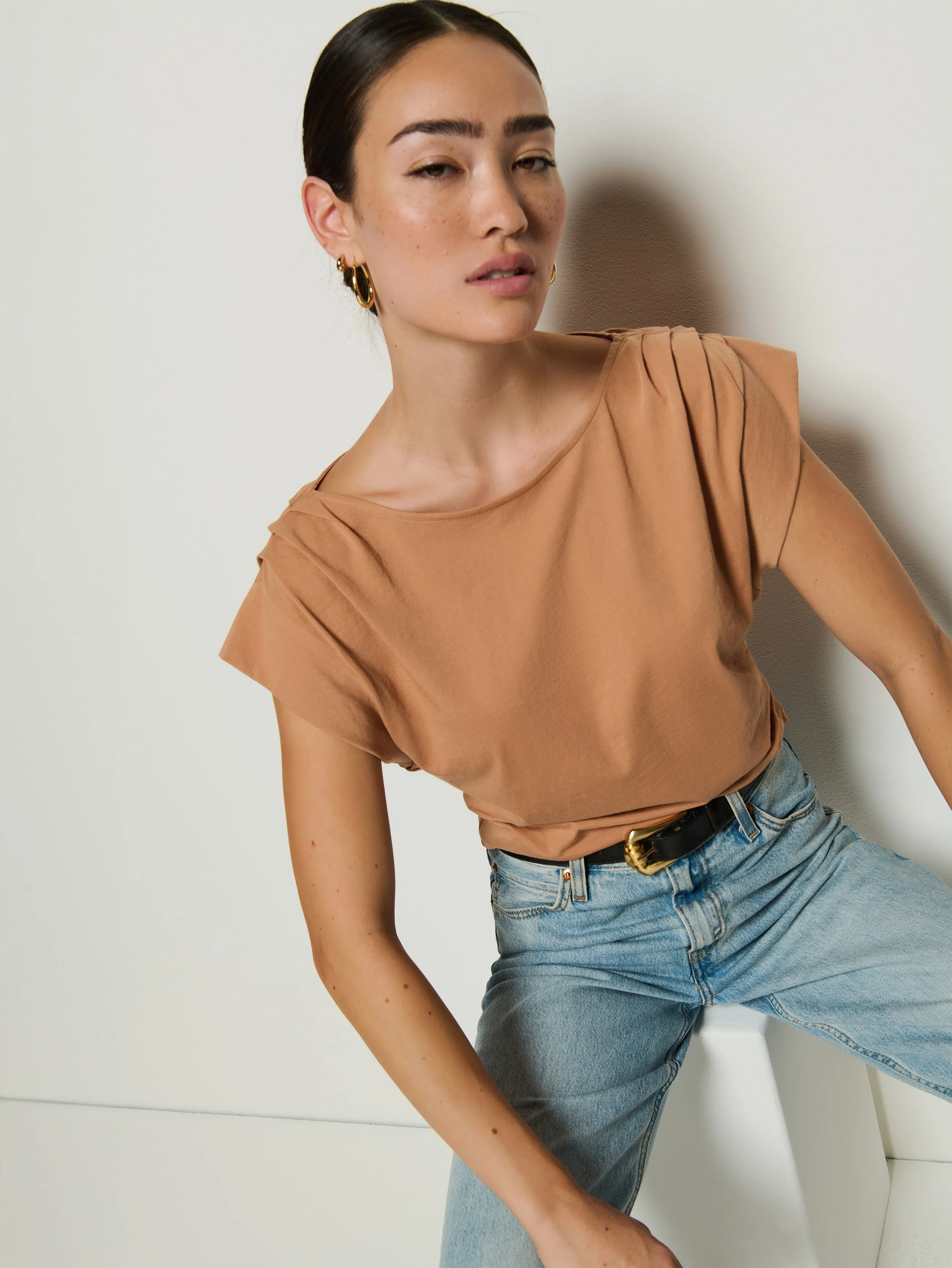 Quick Fit Functional Wearable Cerre Cap Sleeve Tee