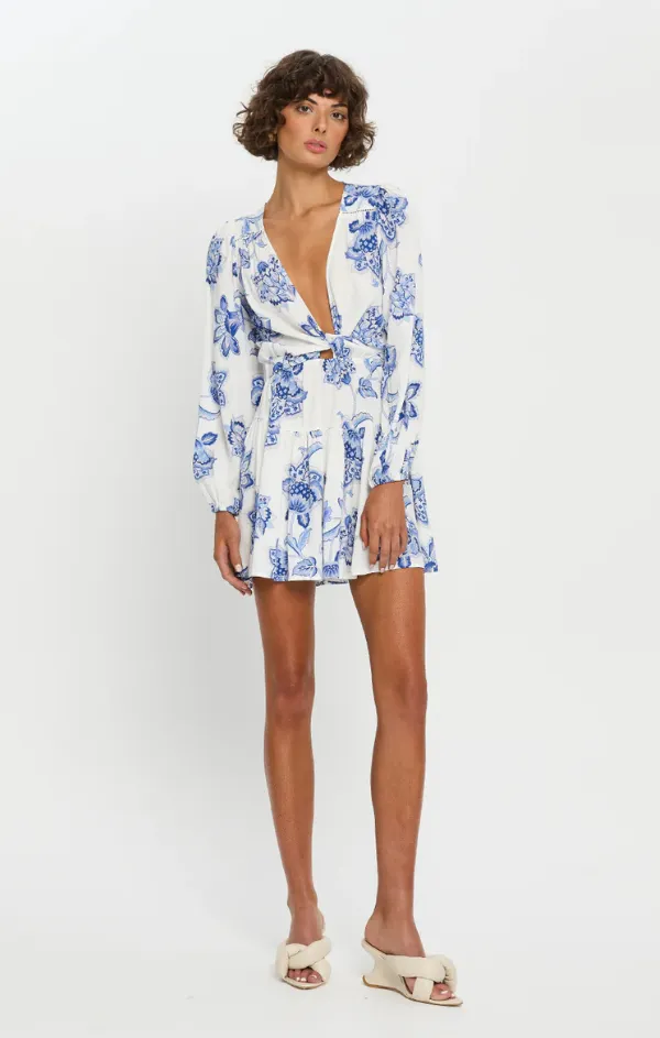 Chiara Tie Front Mini Dress Smooth Detail