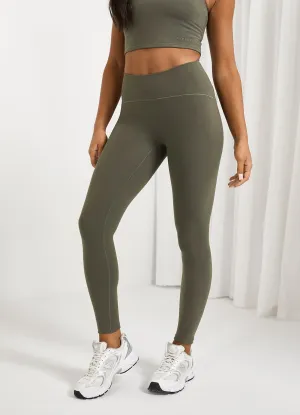 Cozy Layers Double Layered Gym King Peach Luxe Legging - Olive Luxe