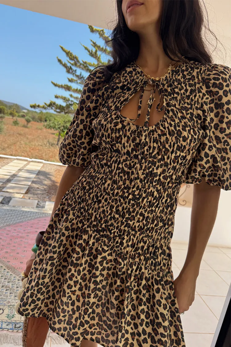 Cozy Balance Perfect Style Wear Leopard Mini Nara Dress
