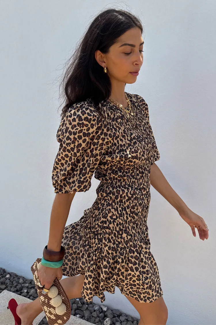Leopard Mini Nara Dress Versatile Style Playful Cut