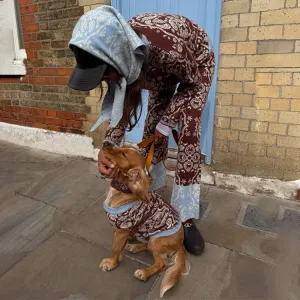 Chocolate Bandana Dog Jumper Anti Snag Fabric No Effort