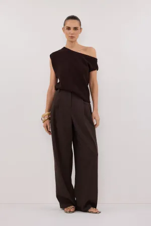 KERRY CHOC ASYM KNIT TOP Smart Layer Autumn Fashion