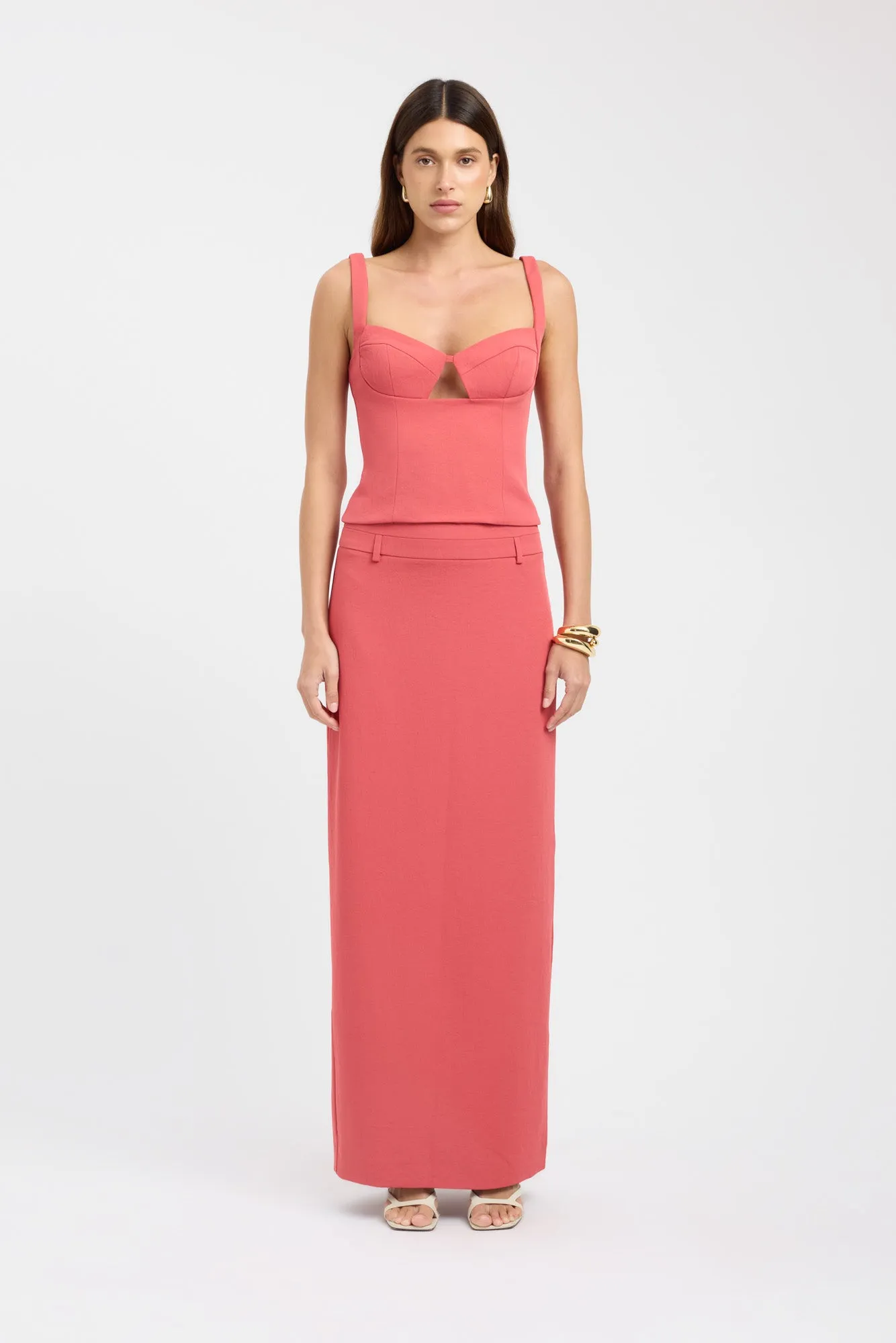 Minimalist Chic Soft Aesthetic Ariel Low Rise Maxi Skirt