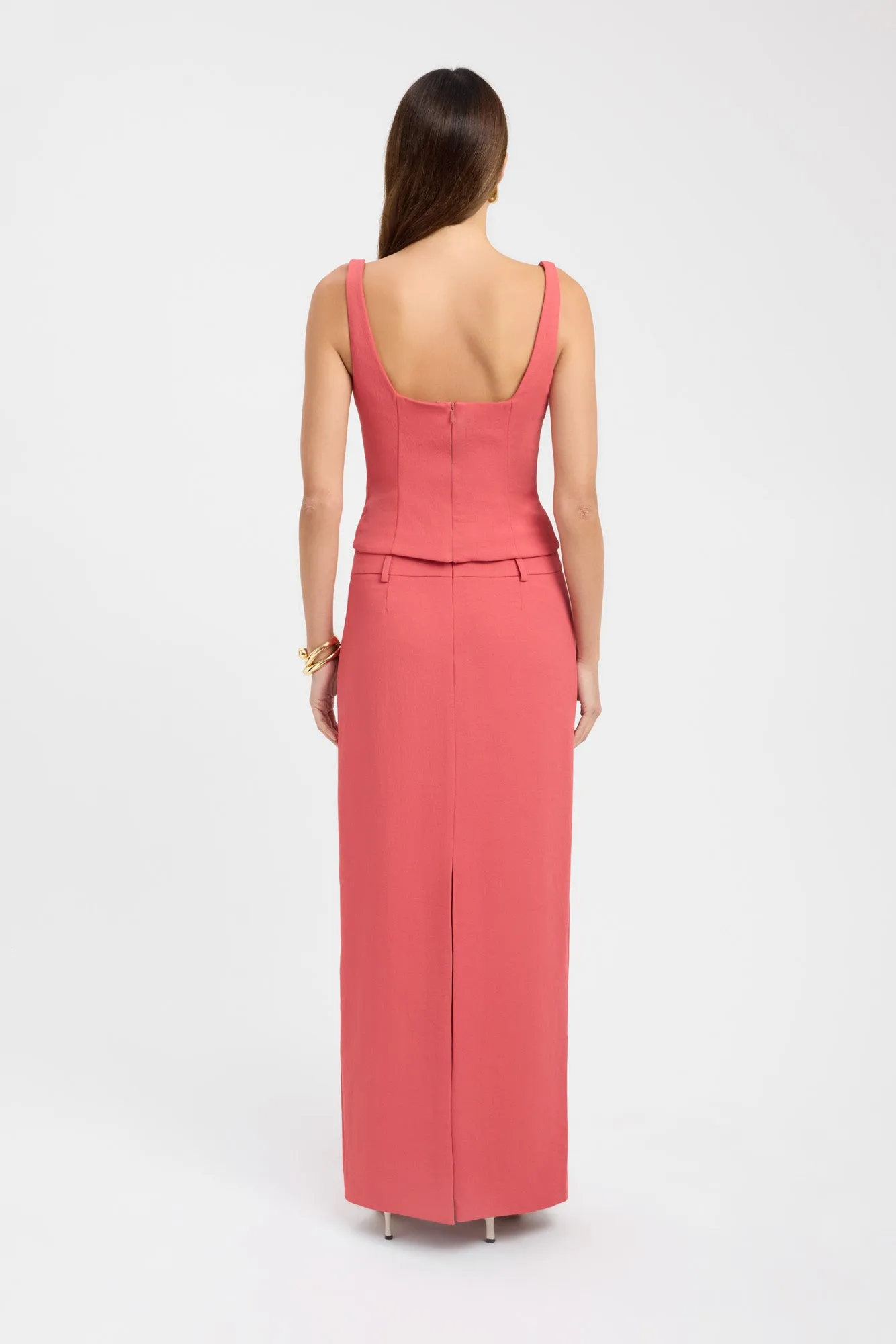 Mini length Ariel Low Rise Maxi Skirt