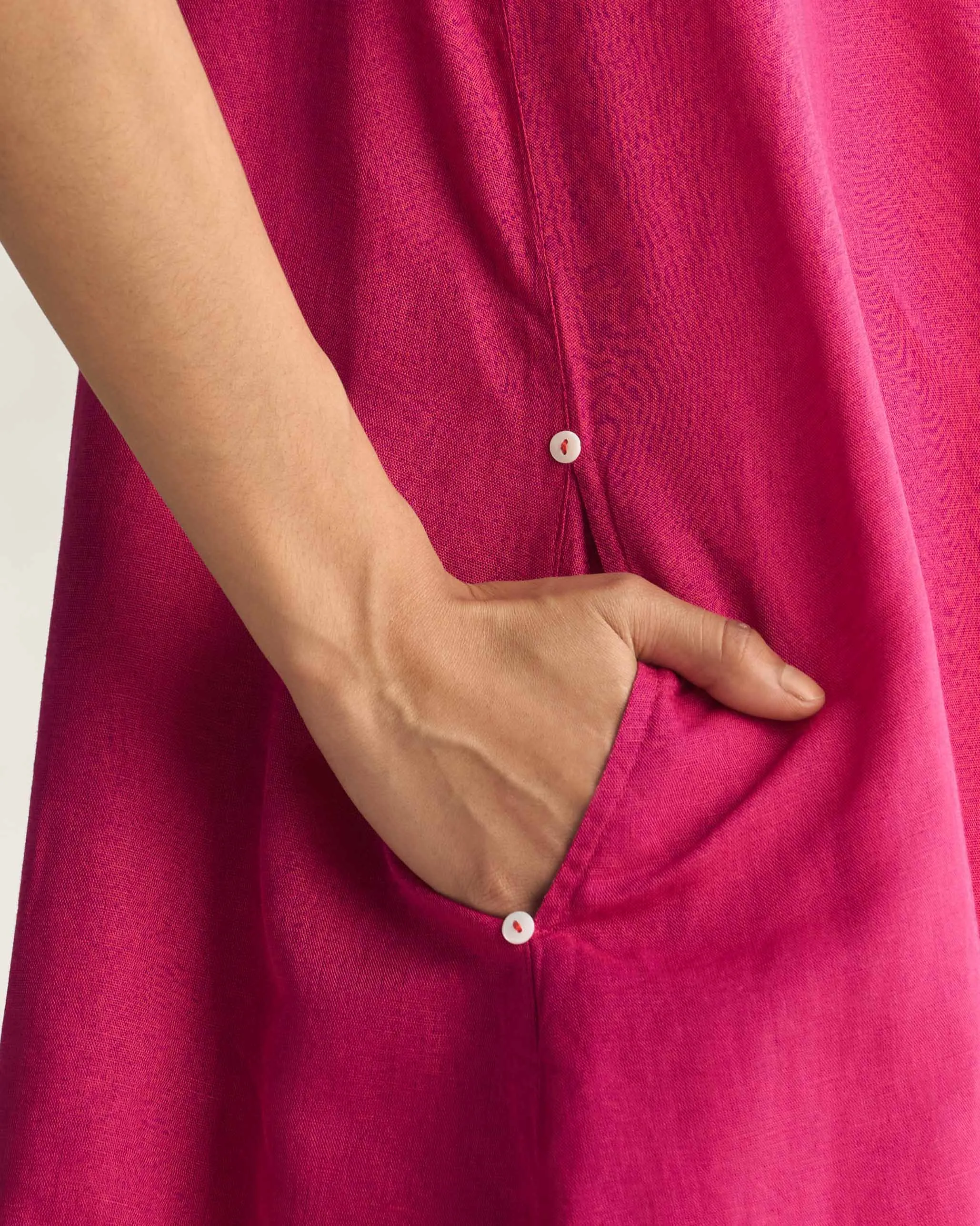 Romance Glow Double Layer Dress - Berry