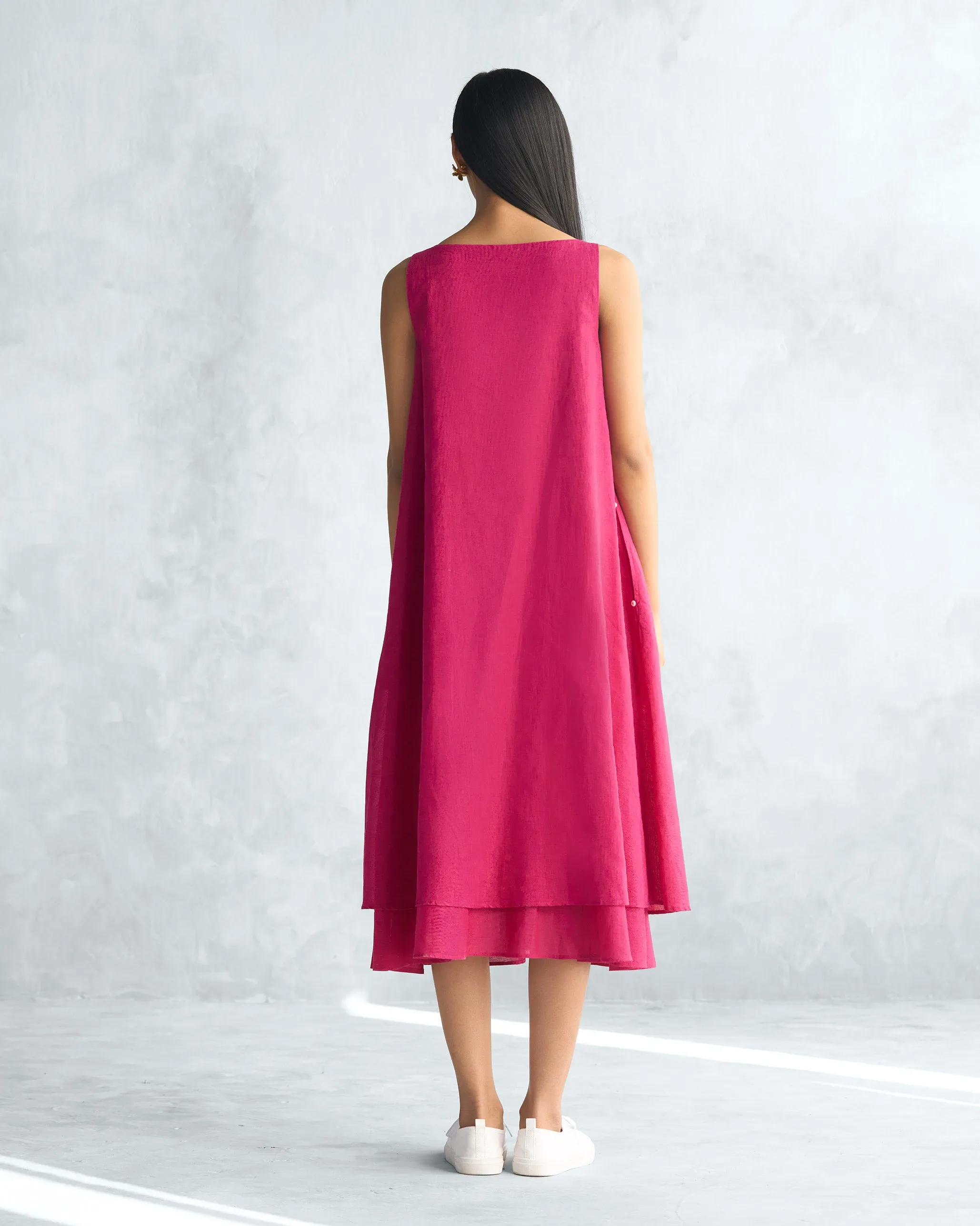 Double Layer Dress - Berry Light Fabric Grace Flow