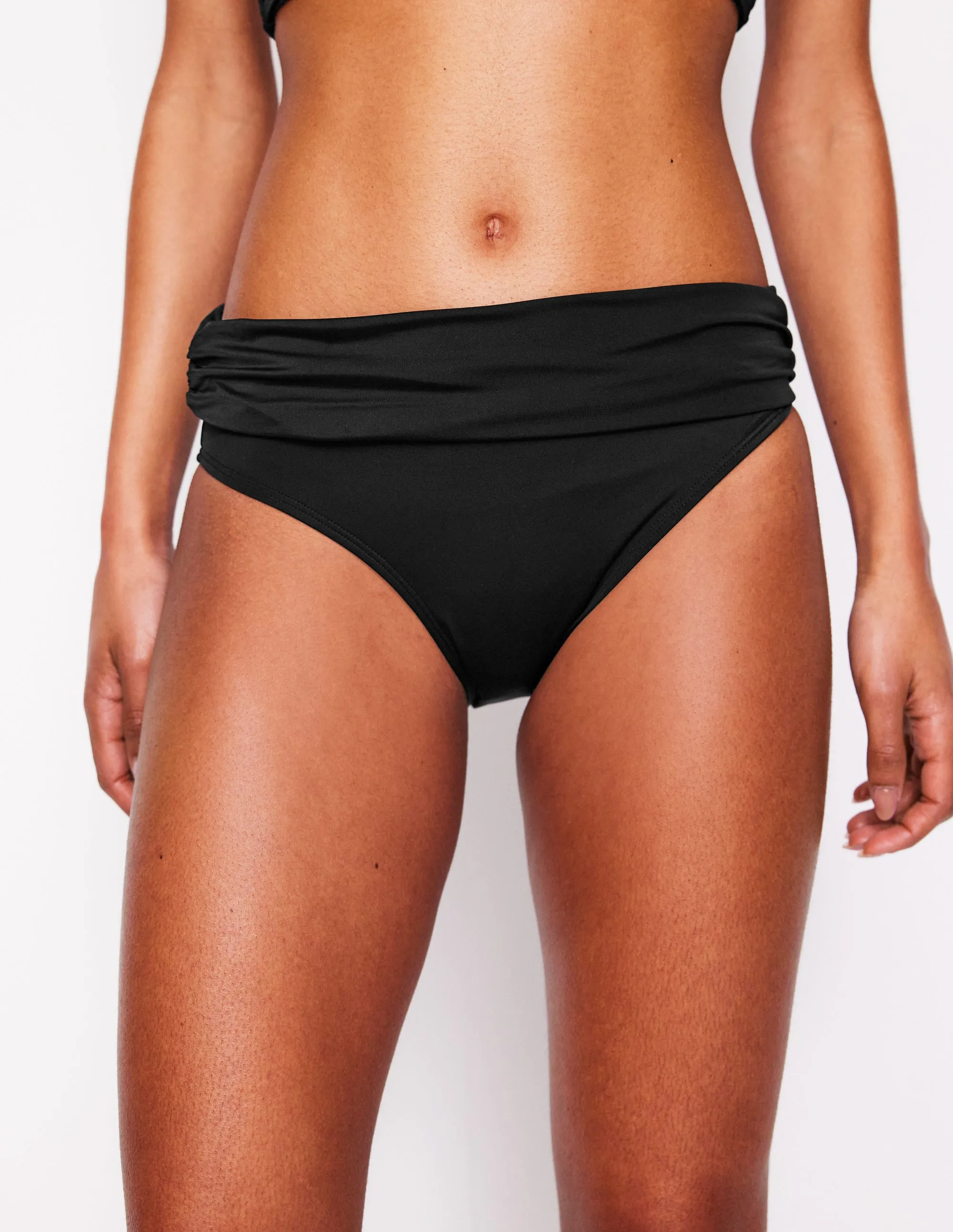 Classic Fold Bikini Bottoms-Black Vacation Mode Vibrant-Colors