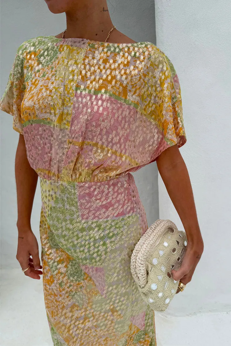 Vibrant color Pink Boho Elodie Dress