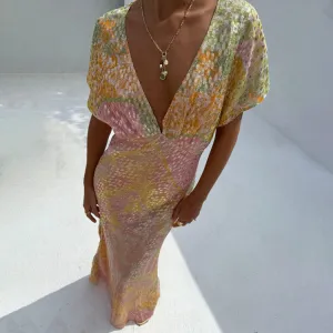 Refined fit Pure Tone Pink Boho Elodie Dress