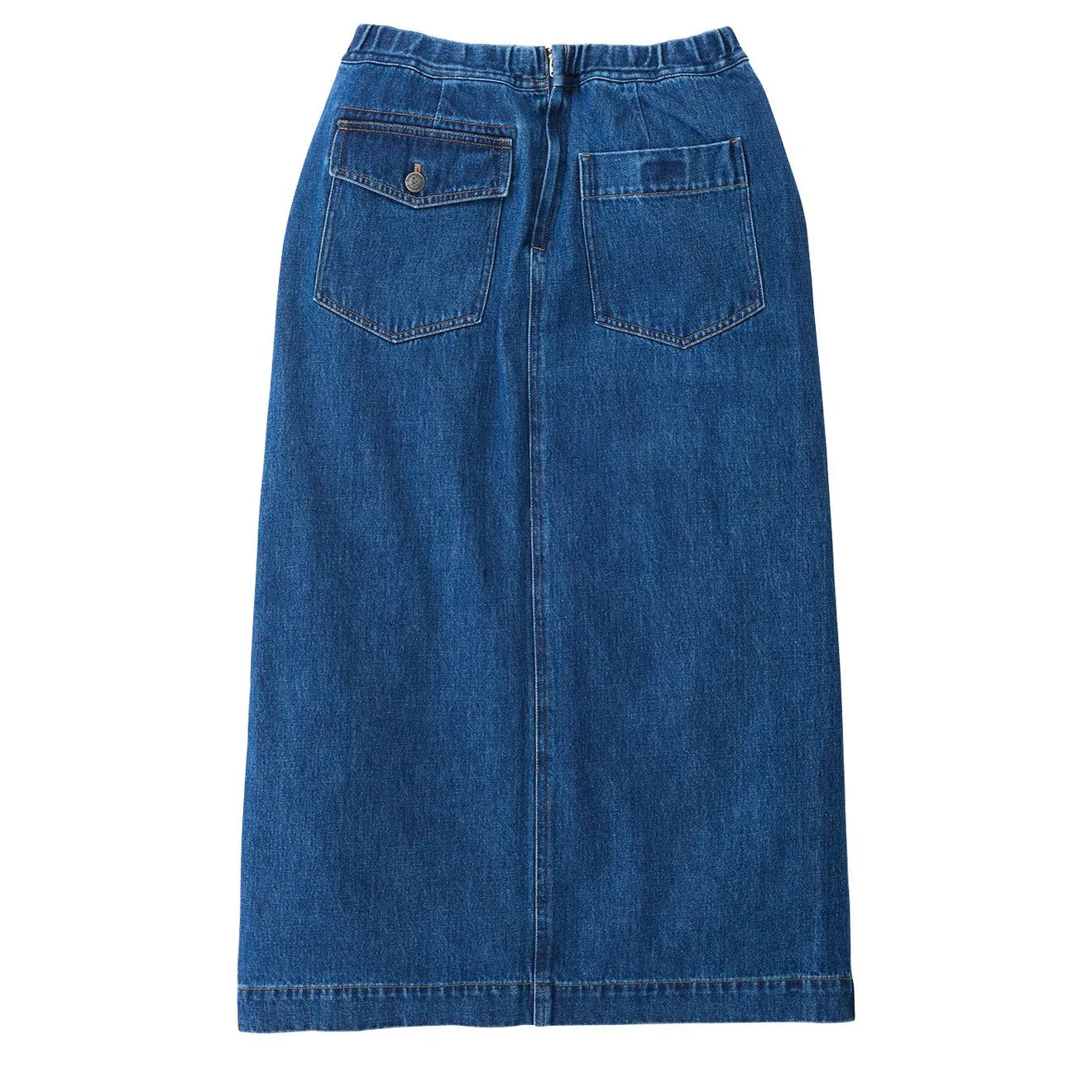 Reinforced Pockets Gramicci Long Denim Skirt Mid Indigo