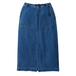 Gramicci Long Denim Skirt Mid Indigo Fashion Forward