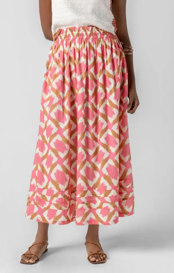 Cleo Shirred Elastic Waist Skirt Modern Design