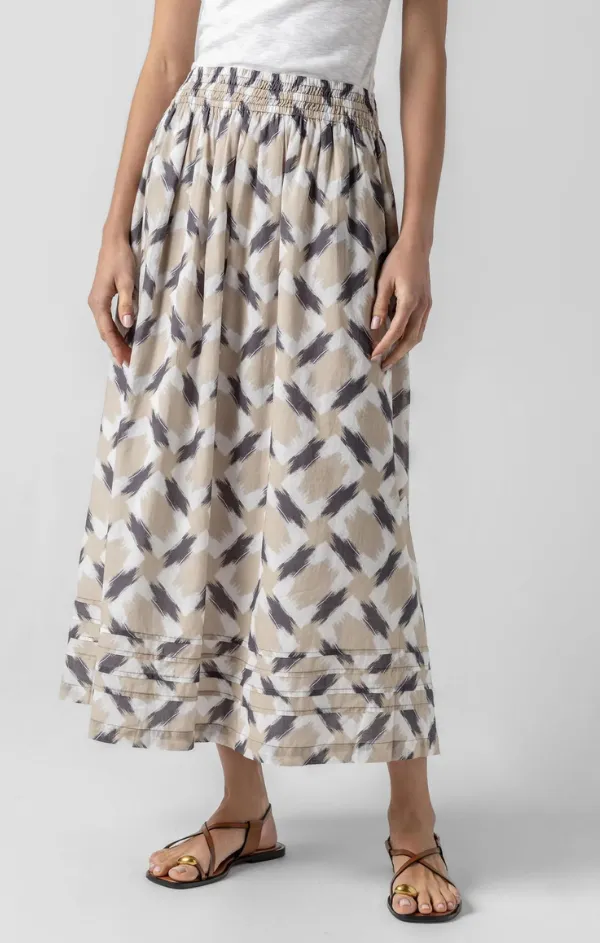 Cleo Shirred Elastic Waist Skirt Thermal Regulating Heritage Craft