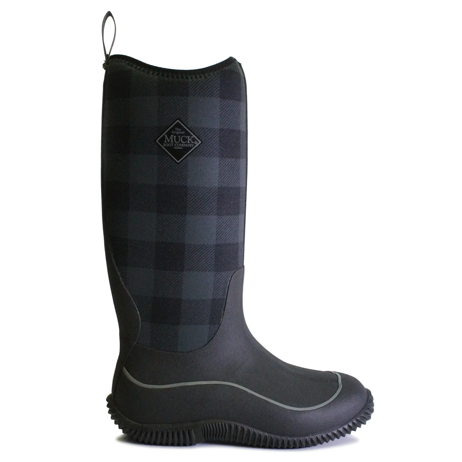 Muck Boot Hale Synthetic Rubber Women's Wellingtons Black Grey Plaid Boots All Weather Snow Trekker