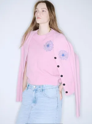 RACCOON BLENDED CARDIGAN V NECK_PINK BLUE Chill Style