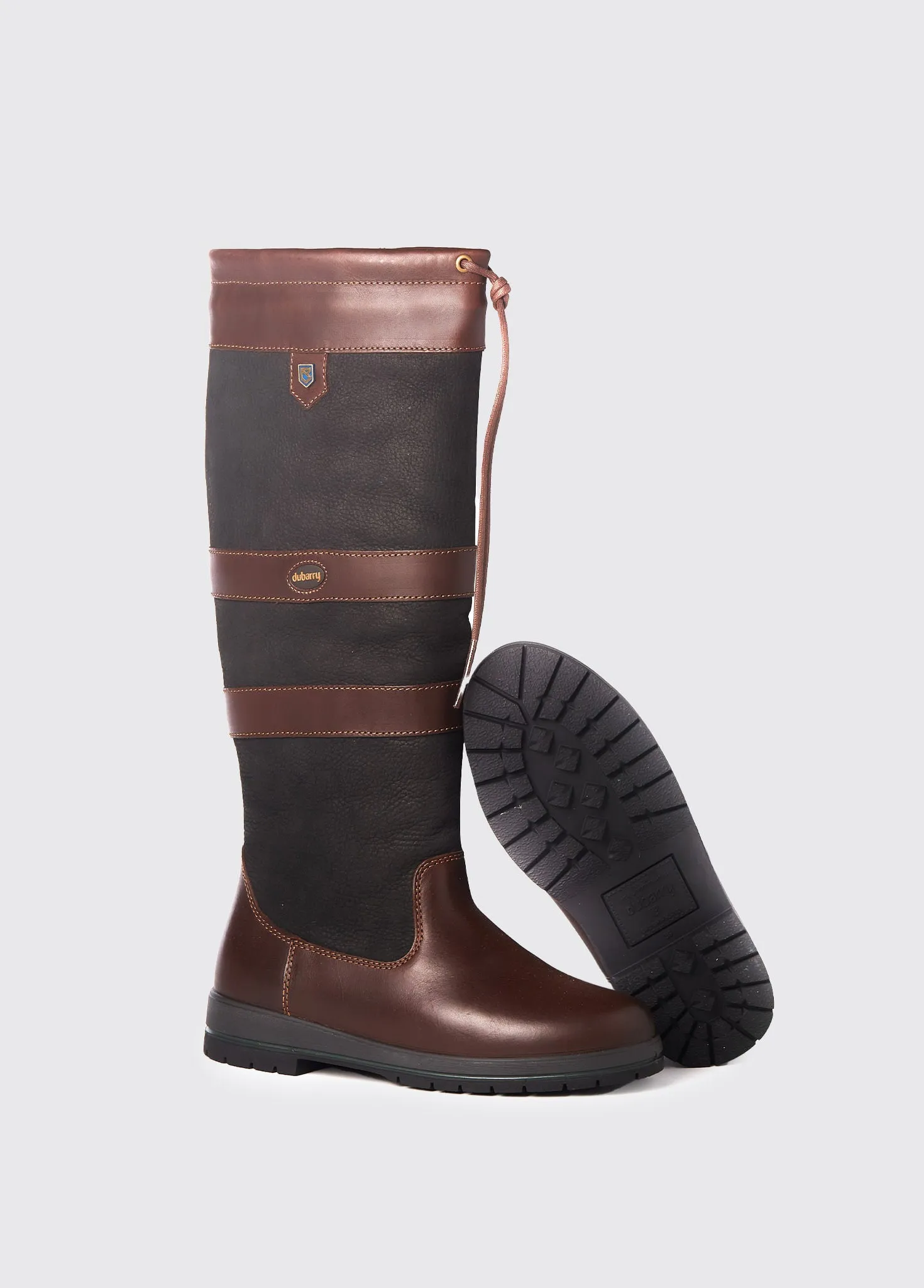 Hard Trail Ergonomic Toe Box Galway Ladies ExtraFit? Country Boot - Black/Brown