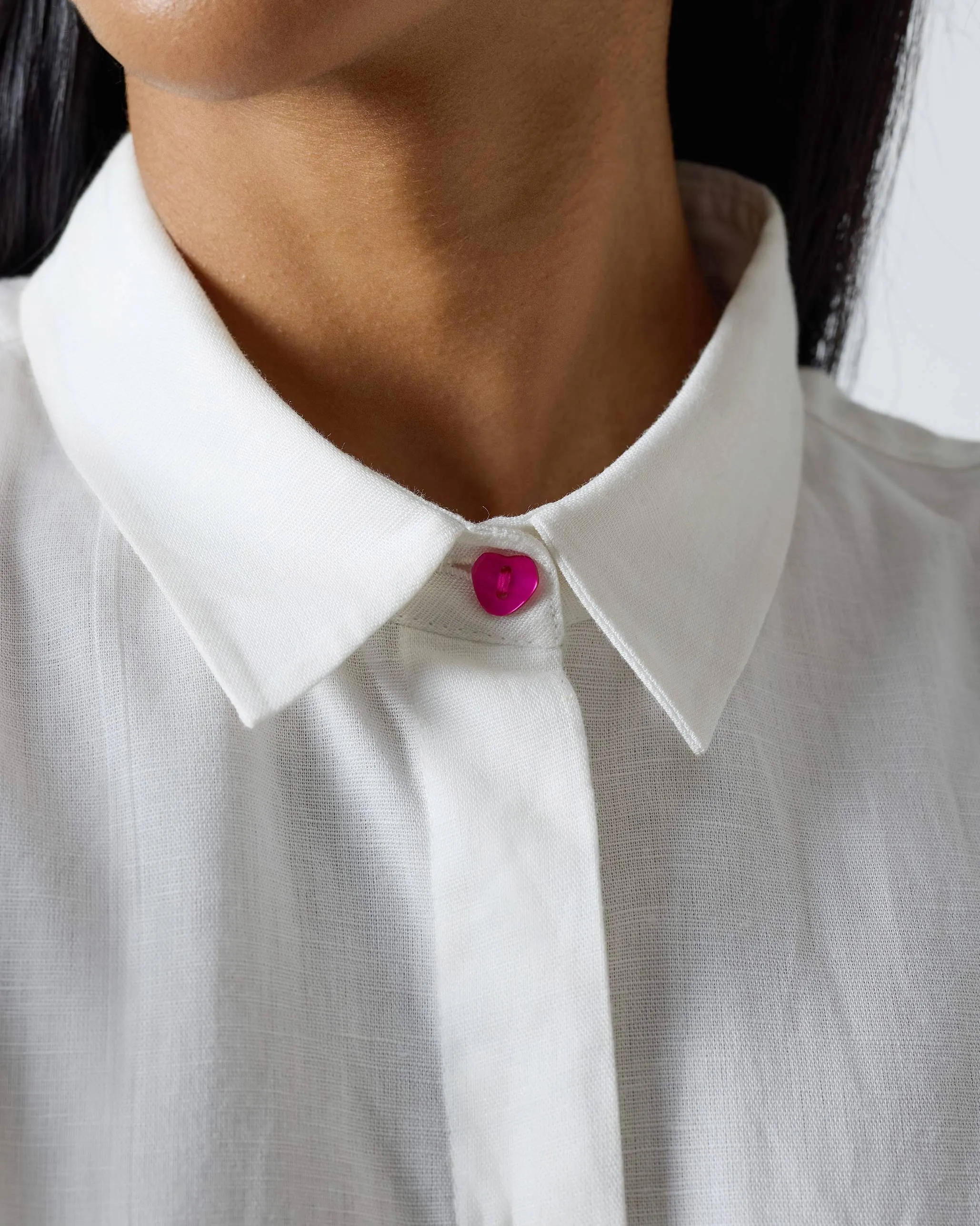 City Flow Collared Dress - White