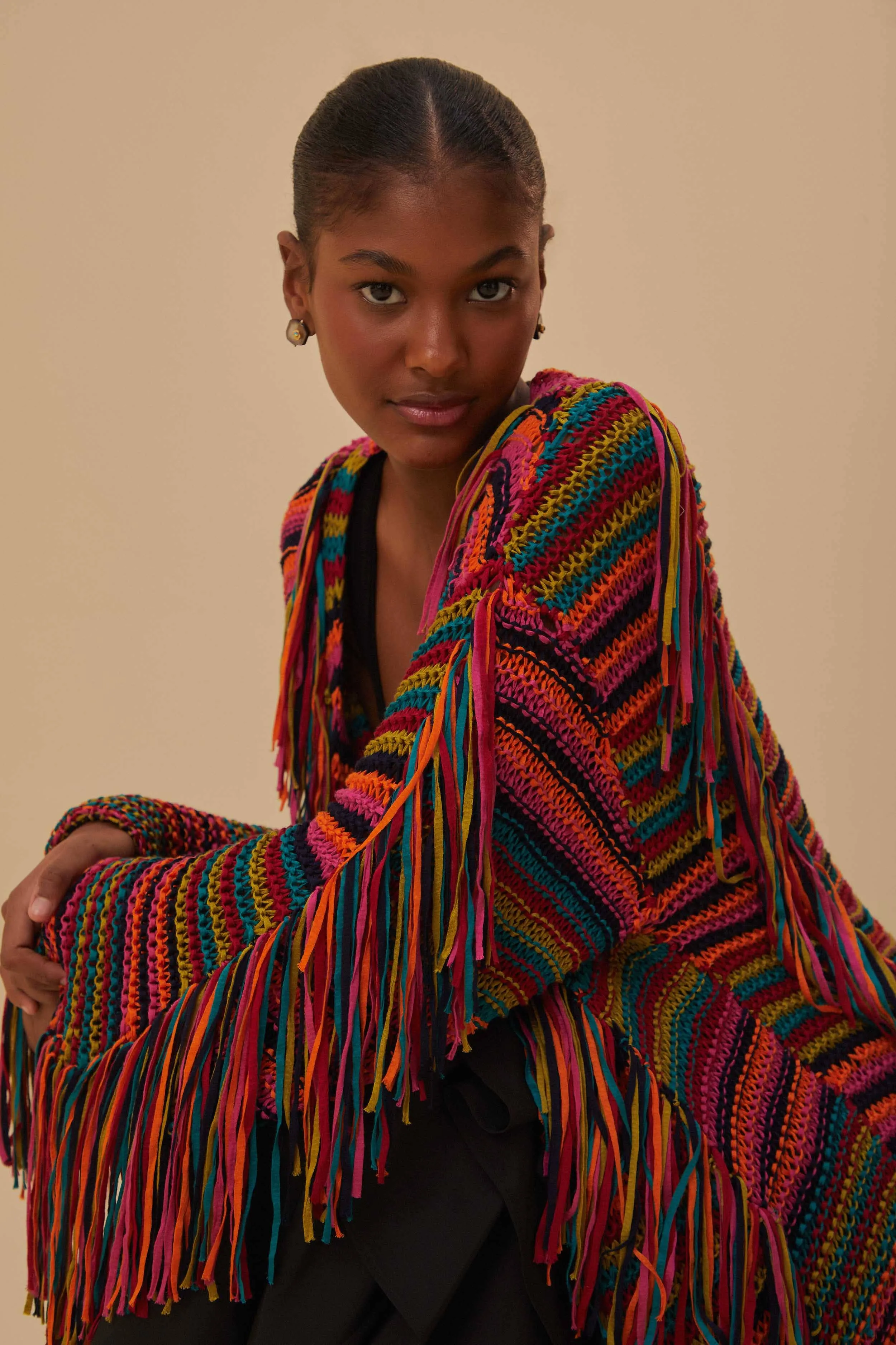 Urban Classic Colorful Stripes Knit Cardigan