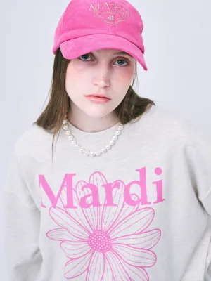 SWEATSHIRT FLOWERMARDI_OATMEAL PINK Casual apparel product surfing suitability