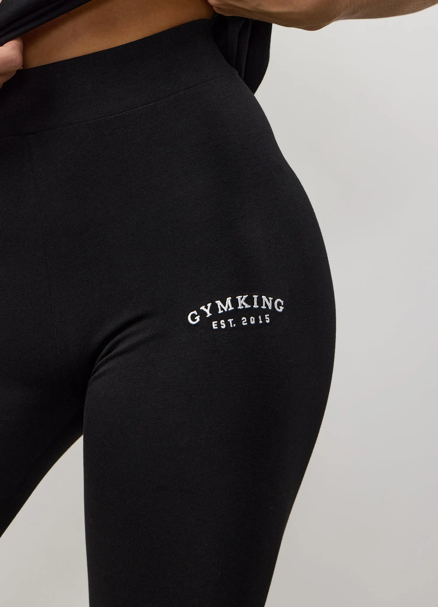 Gym King Compose Cotton Jersey Legging - Black Trendy And Comfortable