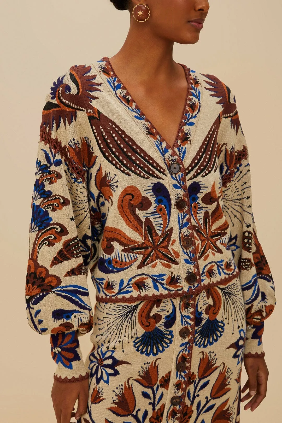 Sand Nature Land Knit Cardigan Classic Casual