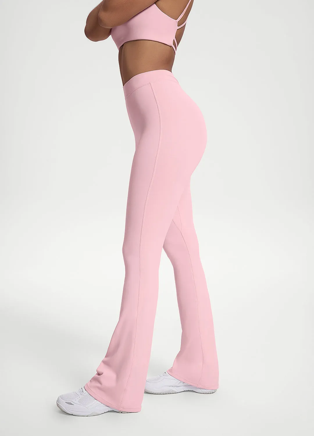 Scrunch Back Flared Leggings Versatile Design